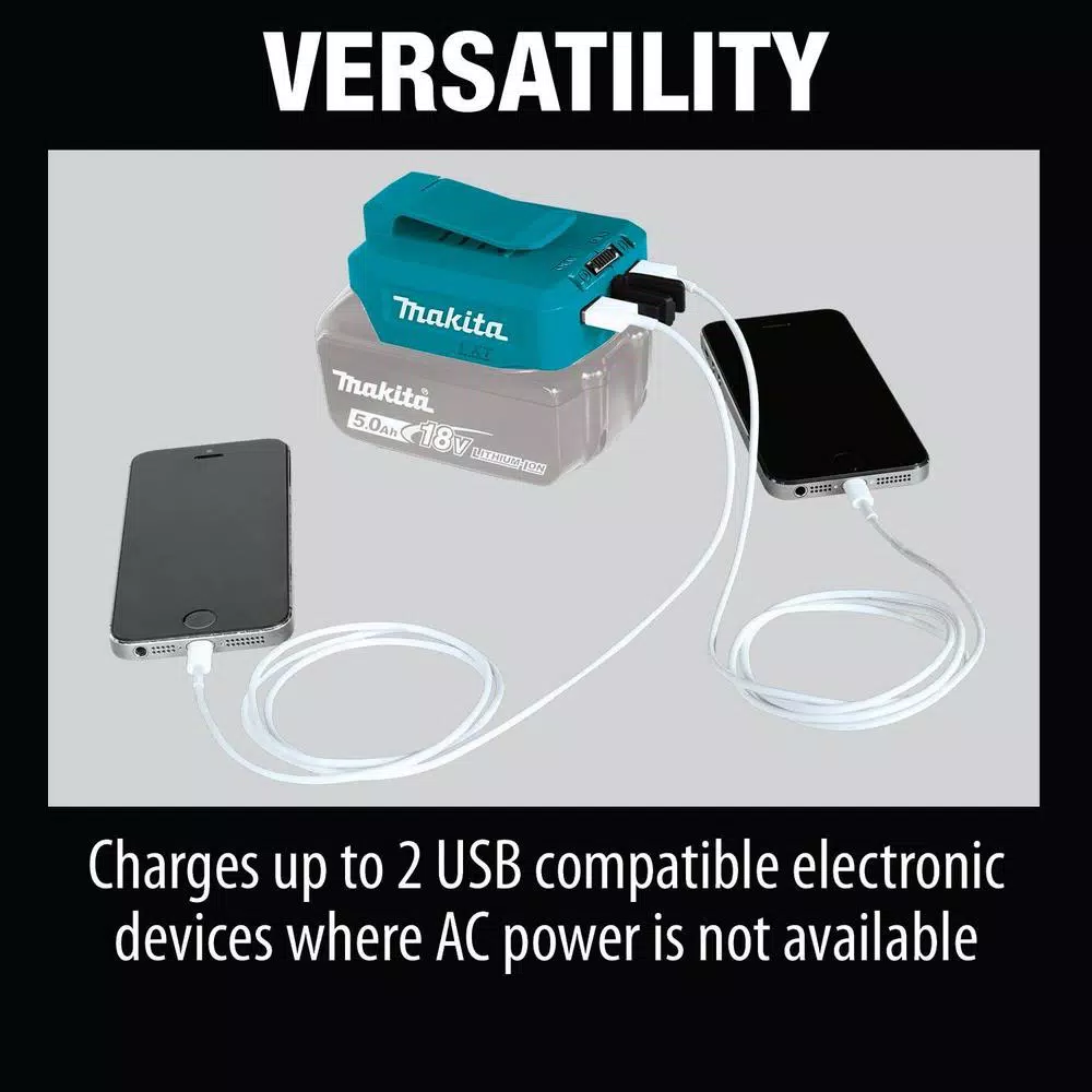 Makita ADP05 18V LXT Lithium-Ion Cordless USB Power Source with Dual Ports