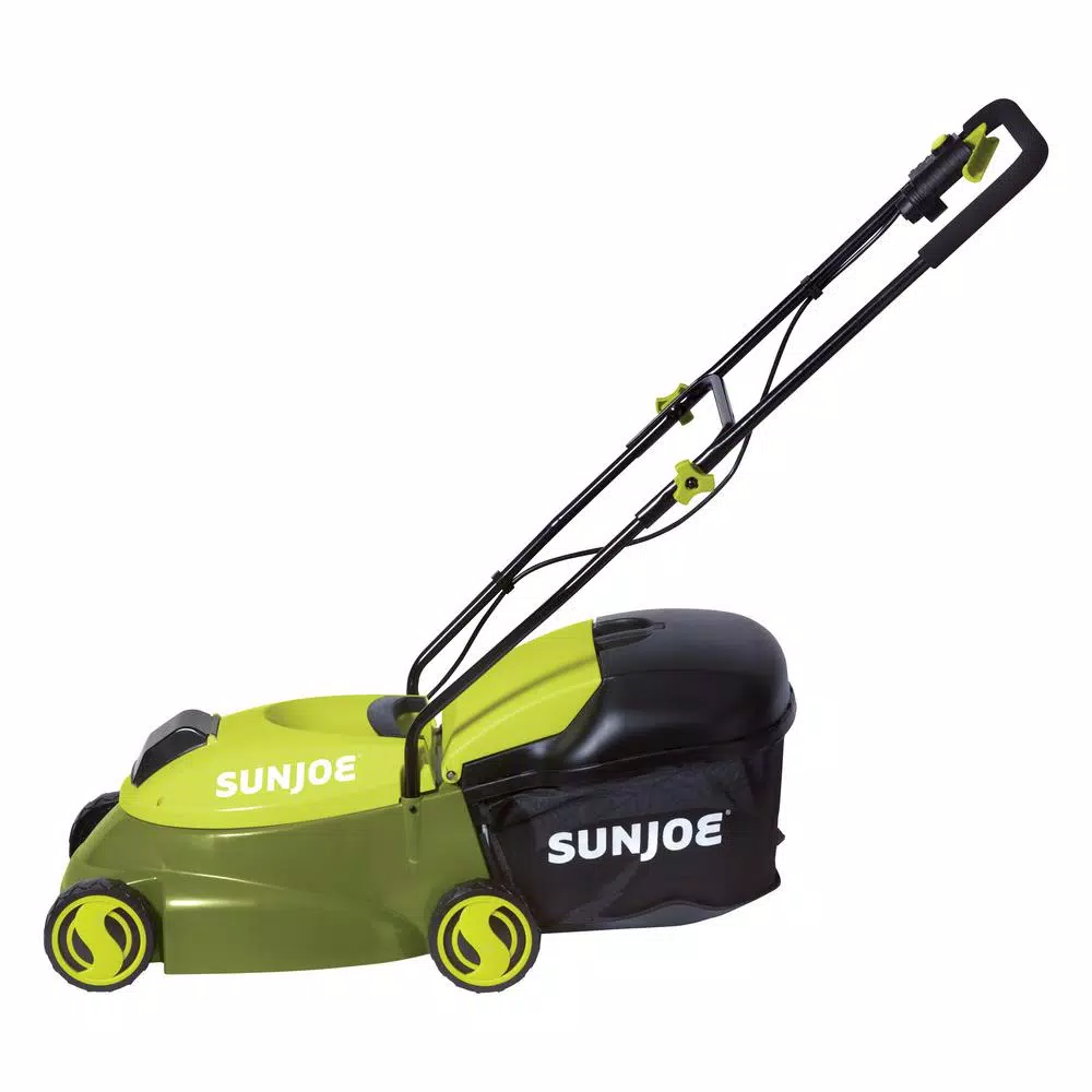 Sun Joe 28V Brushless Cordless Walk-Behind Push Mower Kit with 5 Ah Battery and Charger, 14 in. Cutting Width