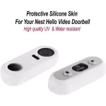 Wasserstein Silicone Protective Skin for Google Nest Hello Video Doorbell - White thumbnail 2