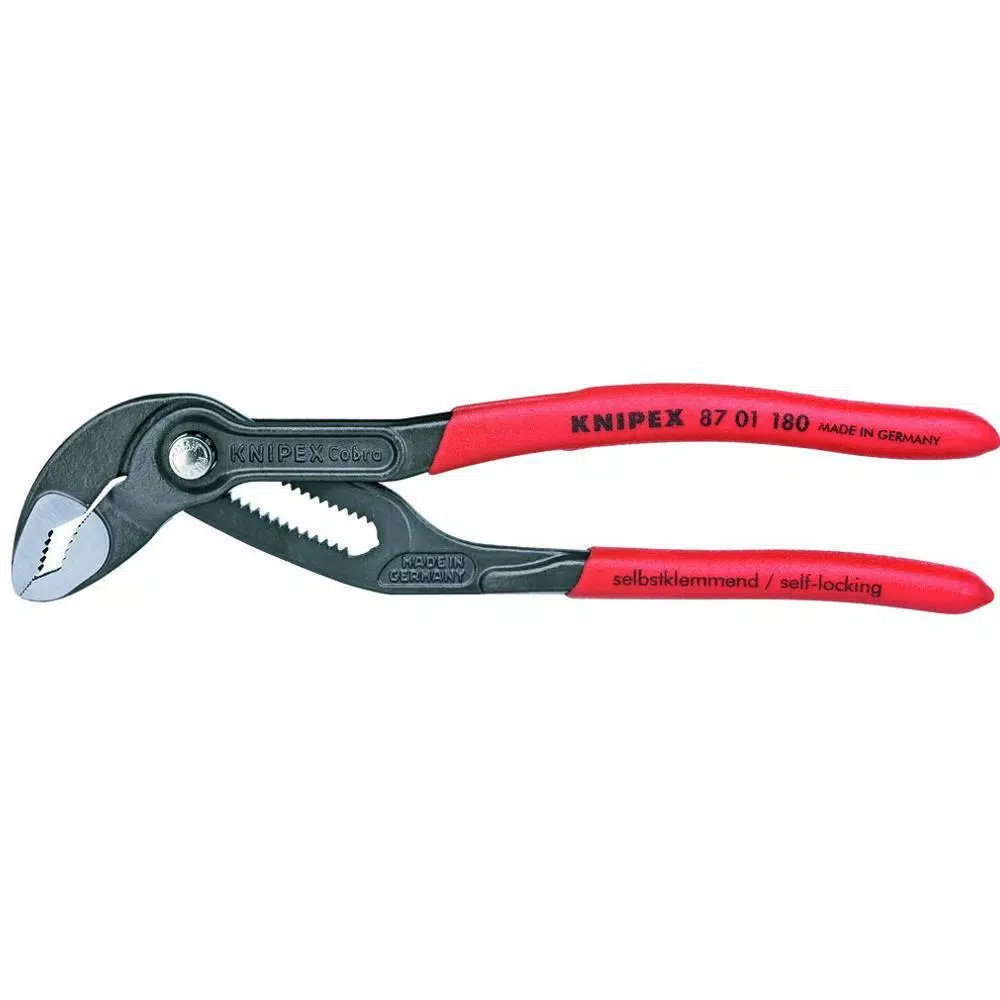 KNIPEX Forged Steel Cobra Pliers Set, 2-Piece, 61 HRC Induction-Hardened Teeth