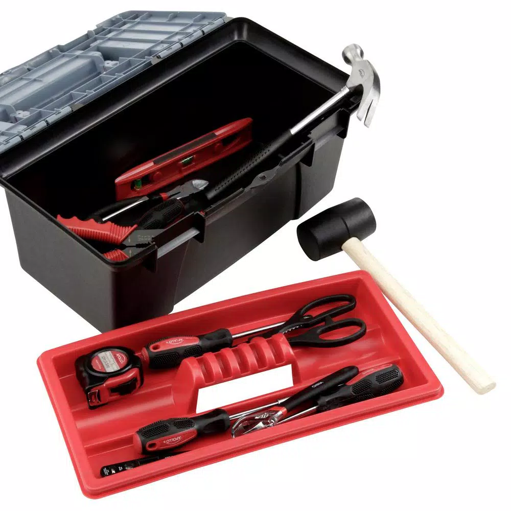 Apollo 170-Piece Home Tool Kit with Heavy-Duty Storage Toolbox