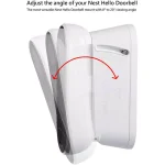 Wasserstein Adjustable Vertical Wall Mount Kit for Google Nest Hello Video Doorbell, White thumbnail 3