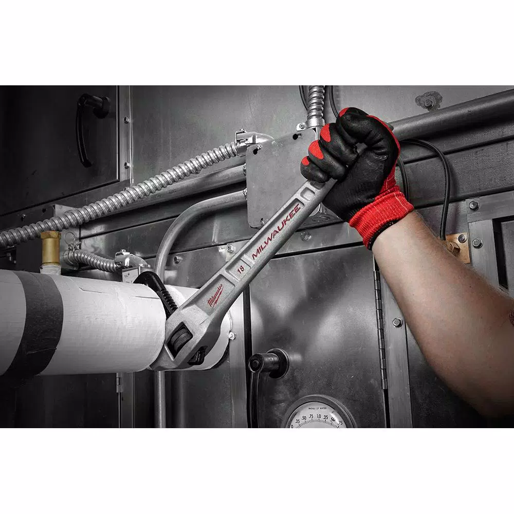 Milwaukee 18 in. Aluminum Offset Pipe Wrench