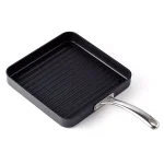 Cooks Standard 11 in. Hard-Anodized Aluminum Nonstick Square Grill Pan, Black thumbnail 4