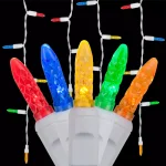 Wintergreen Lighting 7 ft. 70-Light LED M5 Multi-Color Icicle Light Set thumbnail 1