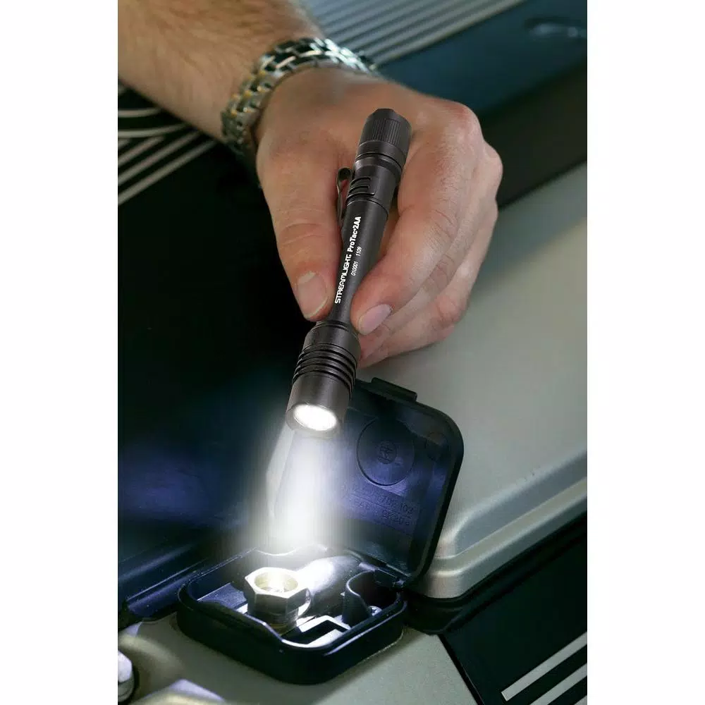 Streamlight ProTac 2 AA Black Tactical LED Flashlight, 250 Lumens, Waterproof
