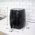 Maximatic Elite Gourmet 4 Qt. Air Fryer, 1000W Oil-Free Countertop Cooker, Black thumbnail 4