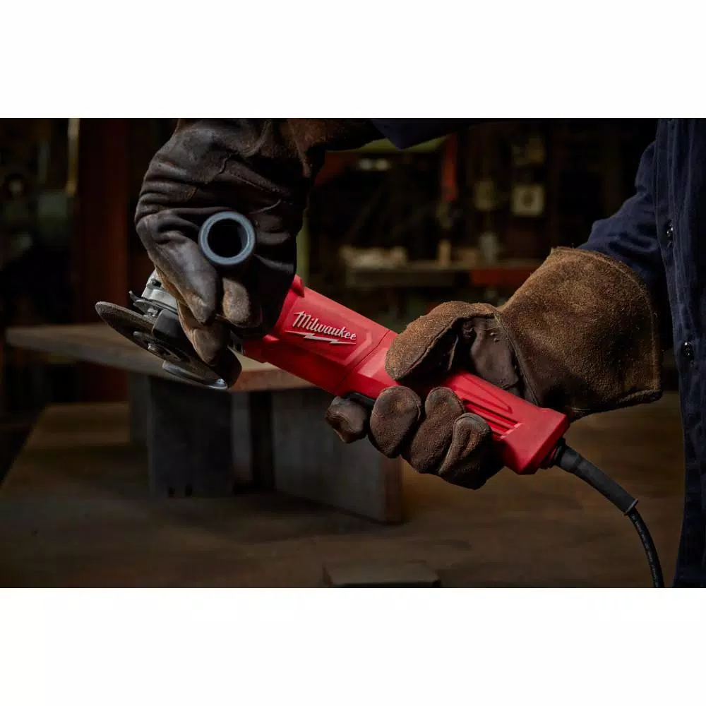 Milwaukee 11 Amp 4-1/2 in. Corded Small Angle Grinder, Paddle Switch, No-Lock