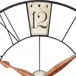 FirsTime 36 in. Multi-Color Vibrant Plaques Oversized Wall Clock thumbnail 3