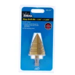 Ideal Titanium Nitride Coated Step Drill Bit, 1/4 in. to 1 3/8 in., 3/8 in. Shank thumbnail 3