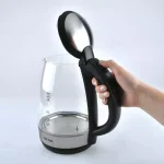 AROMA 7-Cup Black Glass Electric Kettle with Digital Temperature Display, 1.7L Cordless Pouring thumbnail 3