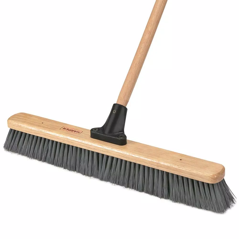 Harper 24 in. Wet/Dry Push Broom with 60 in. Hardwood Handle
