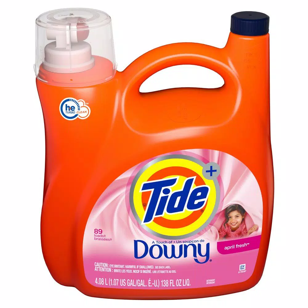 Tide April Fresh High Efficiency Liquid Laundry Detergent with Downy, 138 oz (72 Loads)