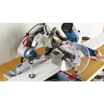 Bosch CM10GD 10 in. Dual-Bevel Sliding Glide Miter Saw with 60-Tooth Blade and Folding Leg Stand thumbnail 4