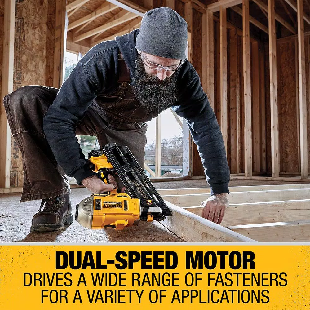 DEWALT 20V MAX Cordless Brushless 30° Paper Collated Framing Nailer Kit with 4Ah Battery and Charger