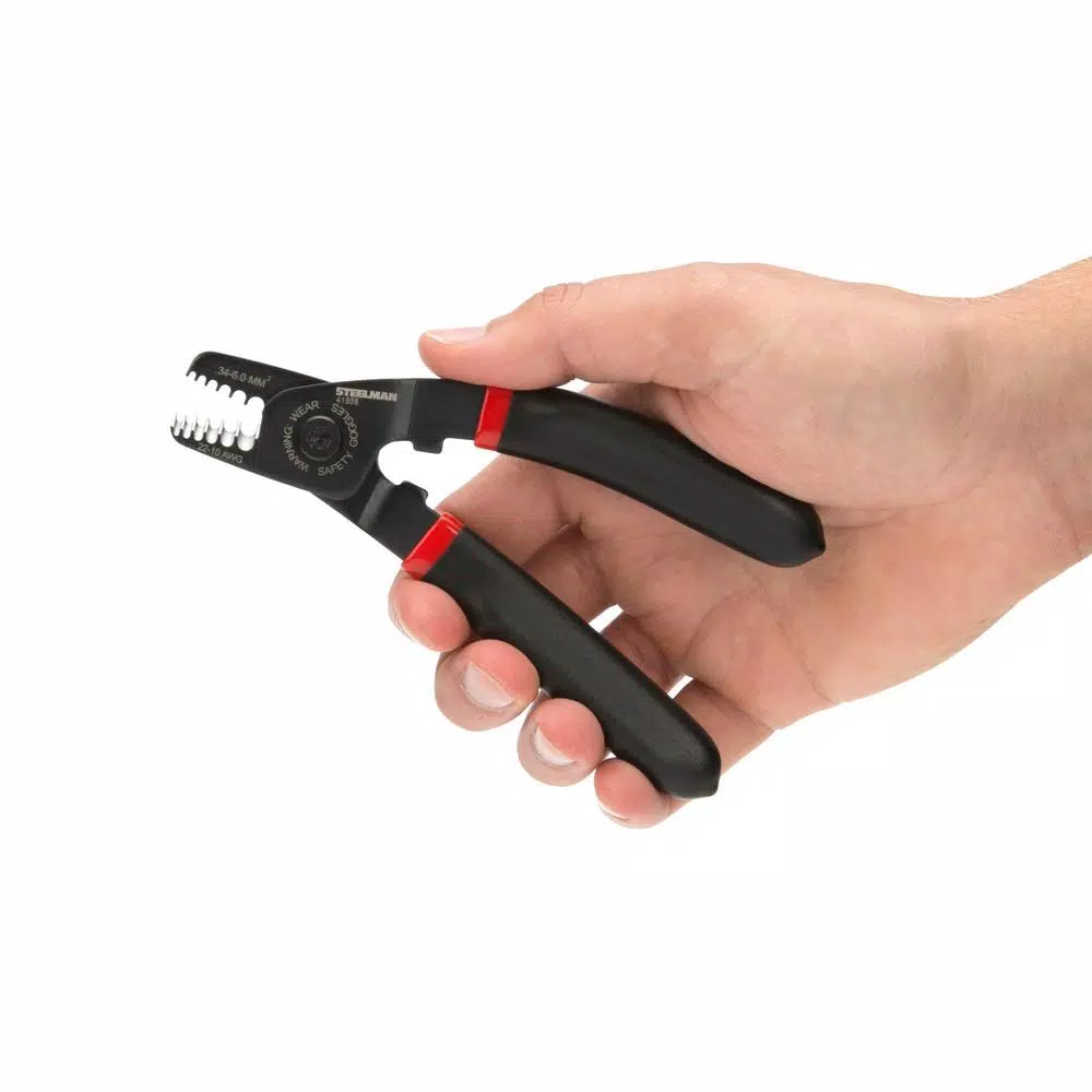 Steelman 41868 Compact Wire and Cable Stripper, 10-22 AWG, Hardened Steel