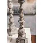 IMAX Hamilton Wrought Iron Hurricane Candleholders, Set of 2, Weathered Grey Finish thumbnail 6