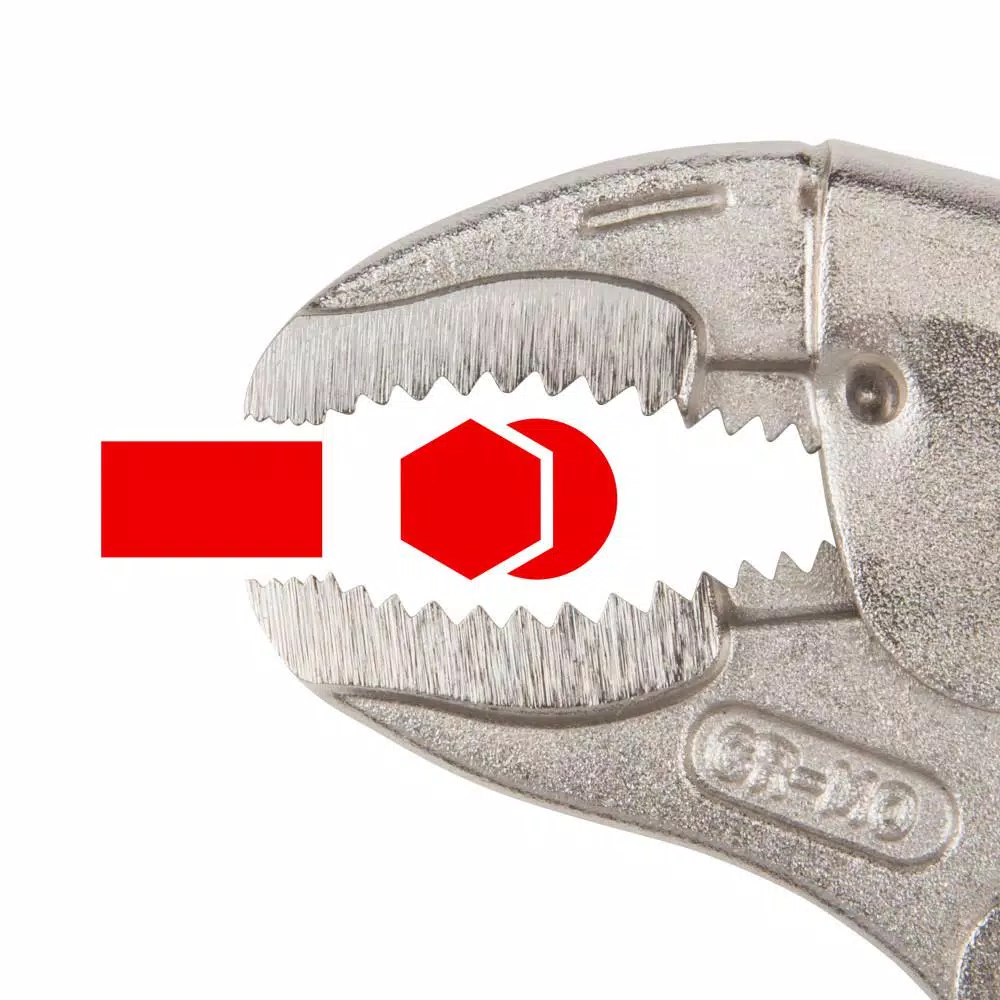 TEKTON 7 in. Curved Jaw Locking Pliers with Straight Tips