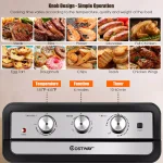 Costway 23 Qt. Black Air Fryer Oven with Rotisserie, 6-in-1 Convection Toaster Oven, 1700W thumbnail 5