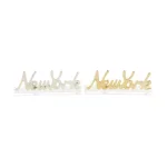 LITTON LANE New York Letter Cut-outs with Clear Acrylic Base, Gold and Silver Aluminum (Set of 2) thumbnail 2