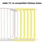 Dreambaby 14 in. Gate Extension for Chelsea Standard Height Child Safety Gates, White thumbnail 2