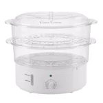 Classic Cuisine 6.3 Qt. White Rice Cooker and Vegetable Steamer with Built-In Timer thumbnail 1