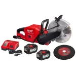 Milwaukee M18 FUEL ONE-KEY 9 in. Cordless Cut Off Saw Kit with (2) 12.0 Ah Batteries & Rapid Charger thumbnail 1