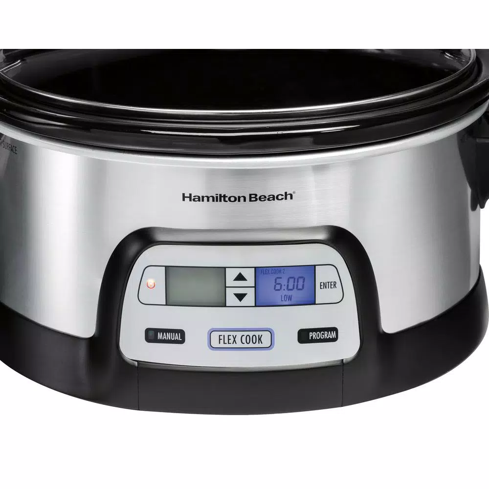Hamilton Beach FlexCook 6 Qt. Programmable Slow Cooker, Silver