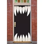 My Door Decor 36 in. x 80 in. Scary Teeth Halloween Front Door Mural Banner thumbnail 2