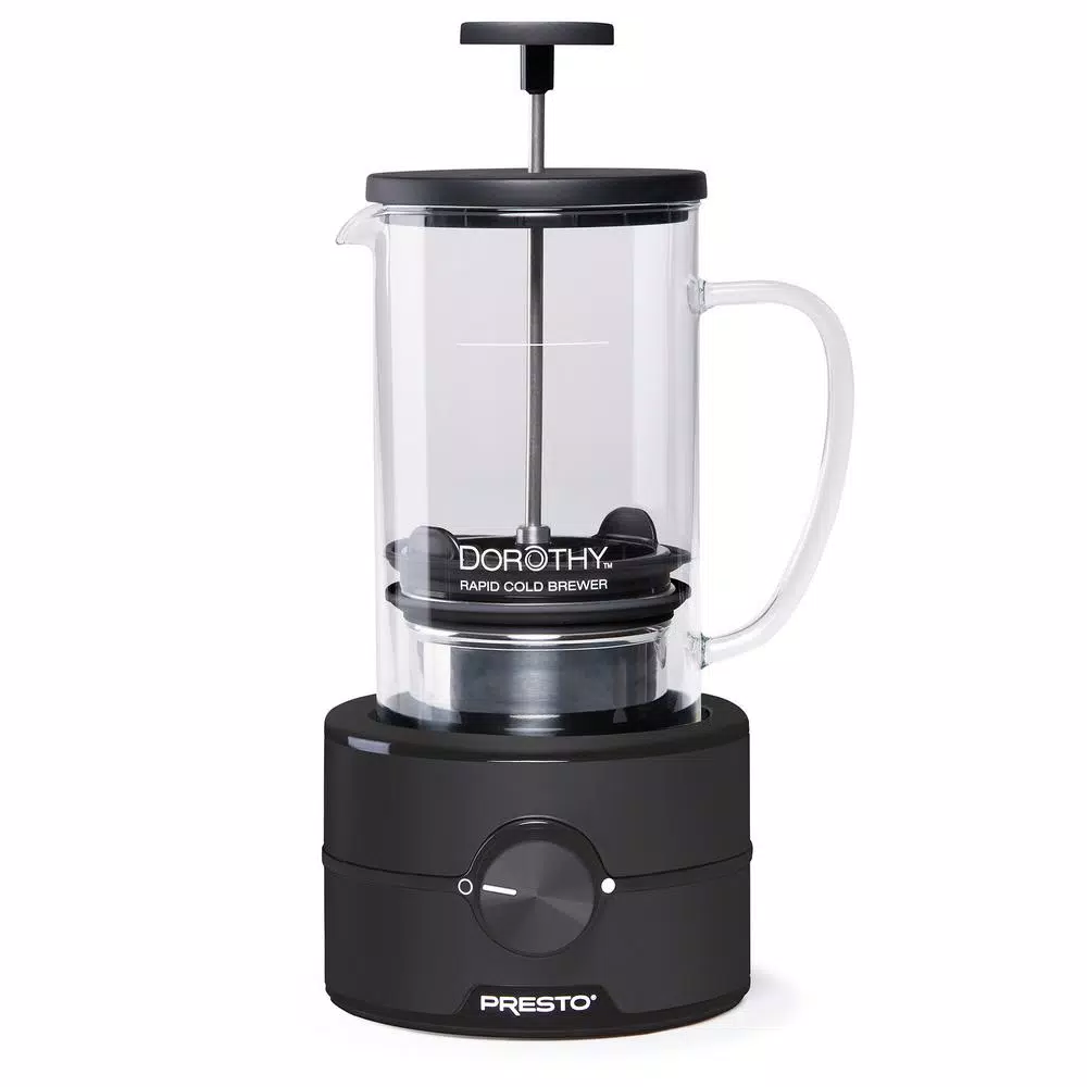 Presto Dorothy Rapid Cold Brew Coffee Maker, 5-Cup 22 oz. Whirlpool Extraction, Black