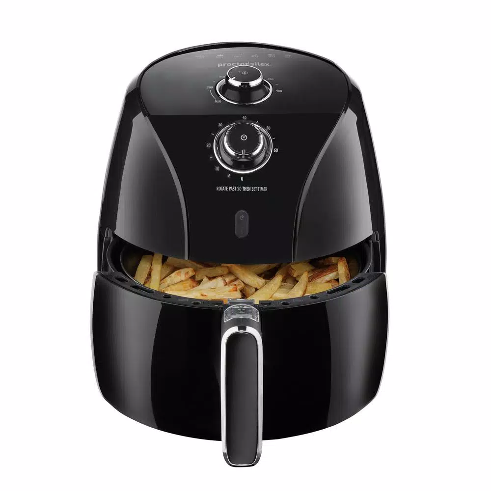 Proctor Silex 5.2 Qt. Black Air Fryer with 60-Minute Timer and 1700W Power
