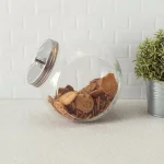 Unbranded 141 oz. Large Clear Glass Candy Jar with Stainless Steel Lid thumbnail 2