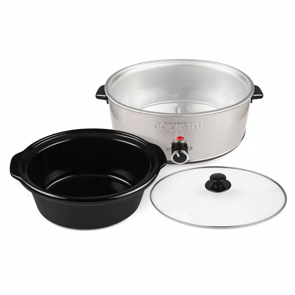 Courant 7 Qt. Stainless Steel Slow Cooker with Temperature Settings