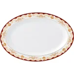 Lorren Home Trends La Luna Mabel 57-Piece Red Bone China Dinnerware Set, Service for 8 thumbnail 3