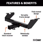 CURT Class 3 Multi-Fit Trailer Hitch with 2" Receiver and Towing Draw Bar thumbnail 5