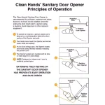 Unbranded Aluminum Satin Silver/Grey Hands-Free Sanitary Door Pulls for Restroom Exit Doors (2-Pack) thumbnail 4