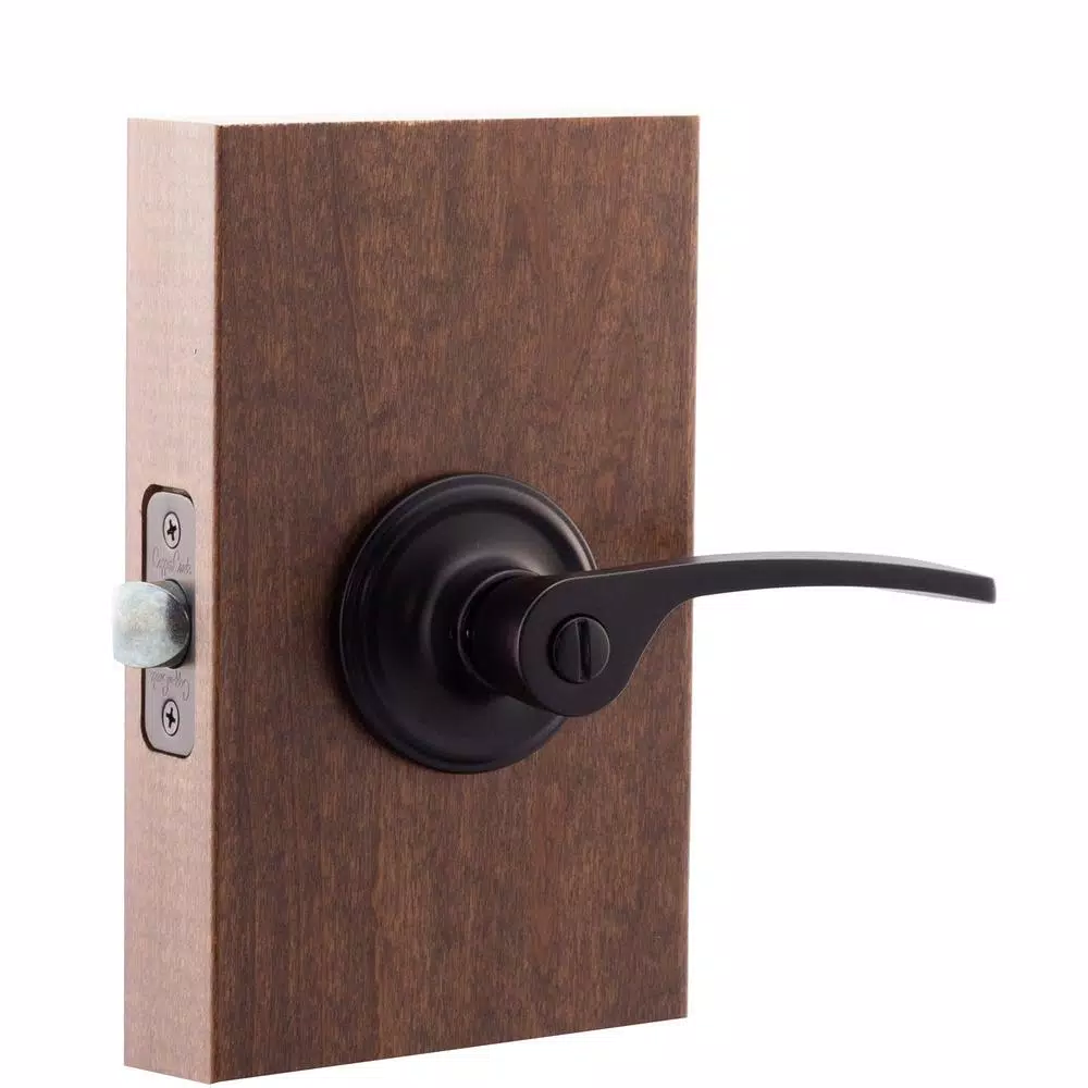Copper Creek Scandinavian Kash Black Privacy Lever for Bedroom and Bathroom Doors