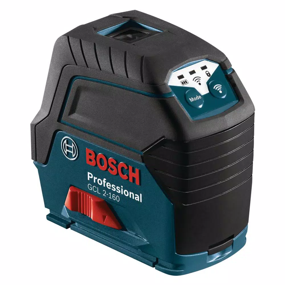 Bosch GCL 2-160 S Self-Leveling Cross-Line Laser Level with Plumb Points, 165 ft. Range, Reconditioned