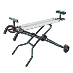 POWERTEC Dual Position Portable Miter Saw Stand with Wheels and Aluminum Bed thumbnail 1