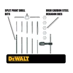 DEWALT DW1451 17-Piece Fractional Tap and Die Set with Drill Bits thumbnail 2