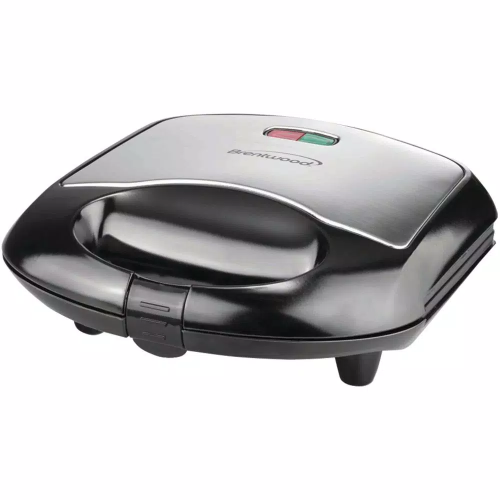 Brentwood Appliances 750W Compact Dual Sandwich Maker, Nonstick, Black
