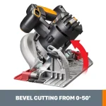 Worx 20V MAX 6-1/2 inch Cordless Circular Saw with ExacTrack, 2.0Ah Battery and Charger Included thumbnail 7