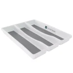 Lavish Home White Durable Plastic 3-Section Drawer Organizer for Kitchen and Craft Supplies thumbnail 1