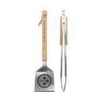 sportsvault The Sports Vault Pittsburgh Steelers 2-Piece BBQ Utensil Set thumbnail 2