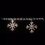 HOLIDYNAMICS HOLIDAY LIGHTING SOLUTIONS Blizzard Artisticks LED Christmas Roofline Decor, Classic White, 70-Count (Set of 2) thumbnail 1