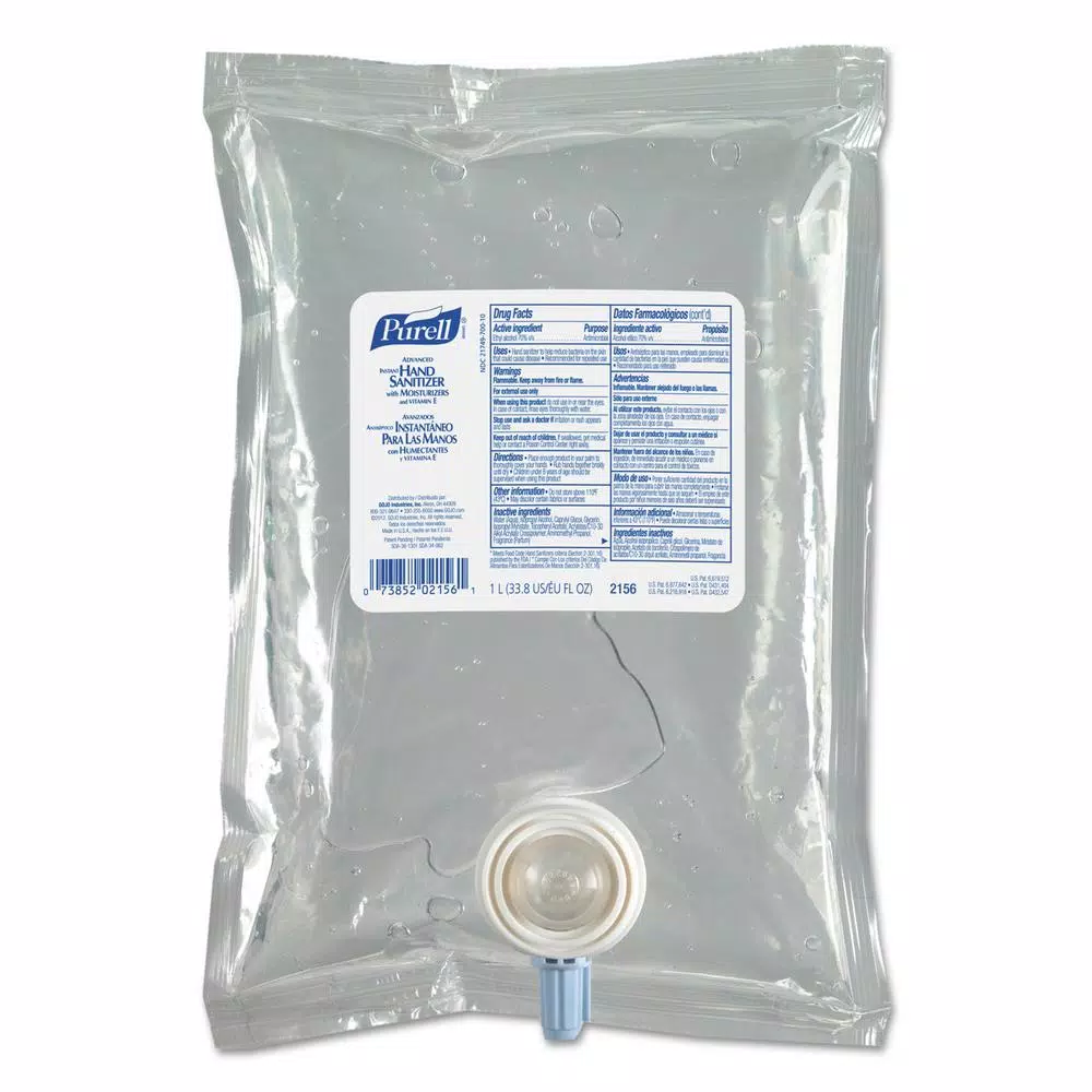Unbranded PURELL Advanced Instant Hand Sanitizer NXT Refill, 1000 mL (Case of 8)