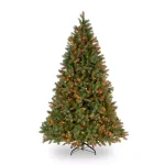 National Tree Company 7.5 ft. Feel-Real Downswept Douglas Fir Artificial Christmas Tree with 750 Multi-Color Lights thumbnail 2