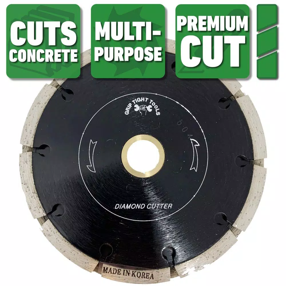 GRIP TIGHT TOOLS 5 in. Premium Plus Segmented Sandwich Diamond Blade for Granite, Marble, Concrete & Masonry (3-Pack)