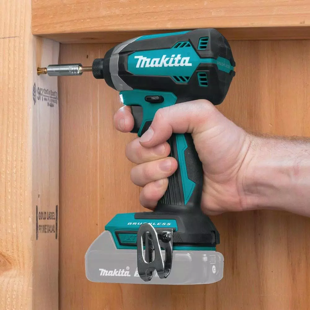 Makita 18V LXT Brushless Cordless Tool Combo Kit: Impact Driver, Hammer Drill, Reciprocating Saw & Battery Starter Pack