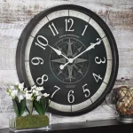 FirsTime 24 in. Compass Rose Wall Clock - Oil Rubbed Bronze Industrial Decor thumbnail 1